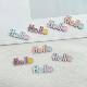 Color drop oil English letter alloy patch diy hairpin headdress mobile phone shell jewelry accessories material wholesale
