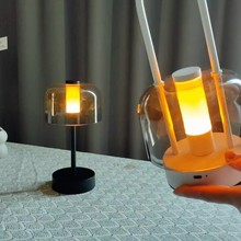 跨境爆款复古式户外网红露营氛围小夜灯居家起夜阅读照明充电台灯