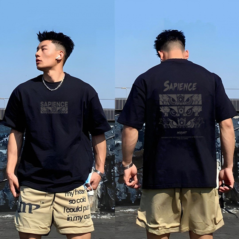 Plus Size 150kg Heavyweight Pure Cotton Short-Sleeve Men's T-Shirt Summer American Retro Trendy Brand Loose Half-Sleeve Top Plus Size 150kg Heavyweight Pure Cotton Short-Sleeve Men's T-Shirt Summer American Retro Trendy Brand Loose Half-Sleeve Top