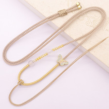 可调节手工编织黄金蝴蝶吊坠挂绳 女男款和田玉佩配绳DIY项链绳子