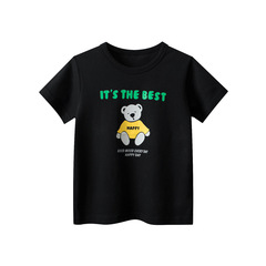 Summer New Children's Clothing Cross-border Supply Source Teddy Bear Boys' Short-sleeve T-shirts, One-time Dropshipping