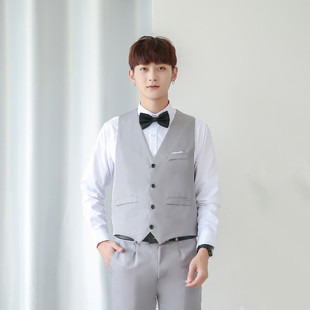 Western-style bridesmaid suit brothers wear autumn wedding suspender shirt vest three-piece suit slim fit suit Group suit