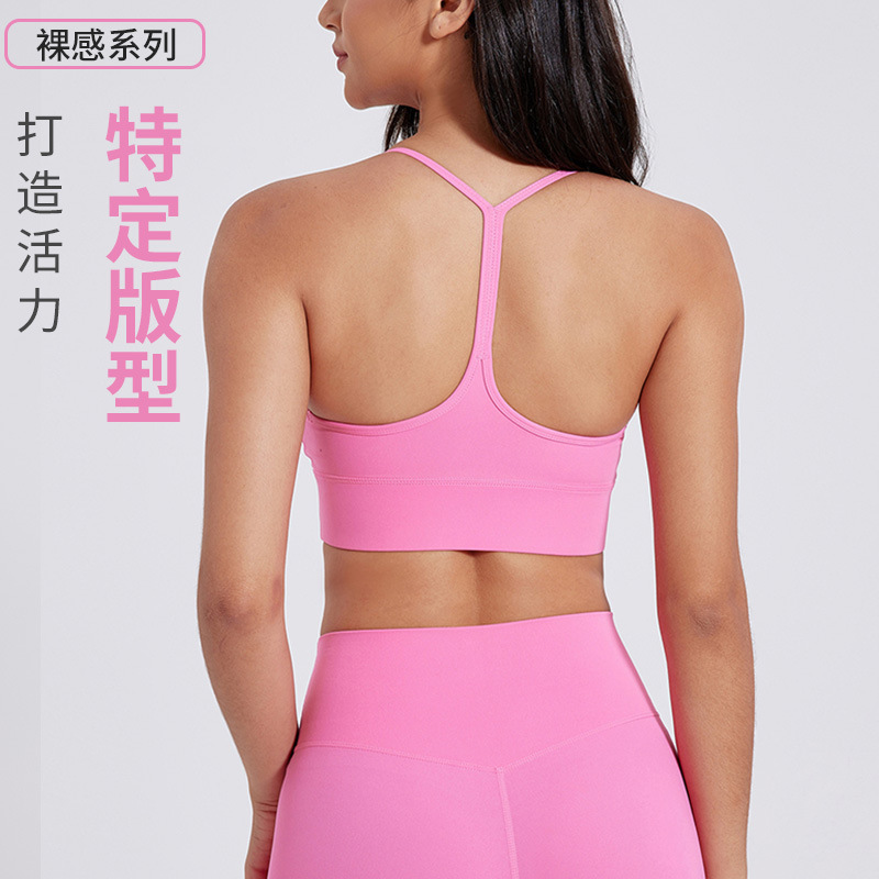 Cross-Border European and American Style Seamless Fitness Plus-Size Yoga Bra New Fashion Y-Back Sports Bra Wholesale