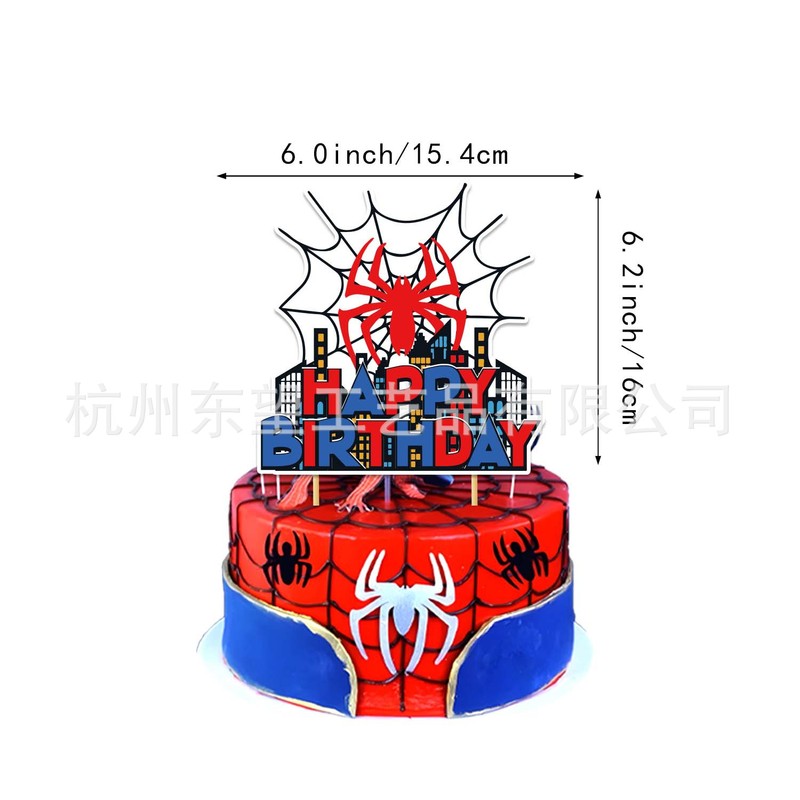 新しいスパイダーマンパーティー用品テーマ装飾旗サイズバルーンハンギングカードペンダントセットパーティー装飾|undefined