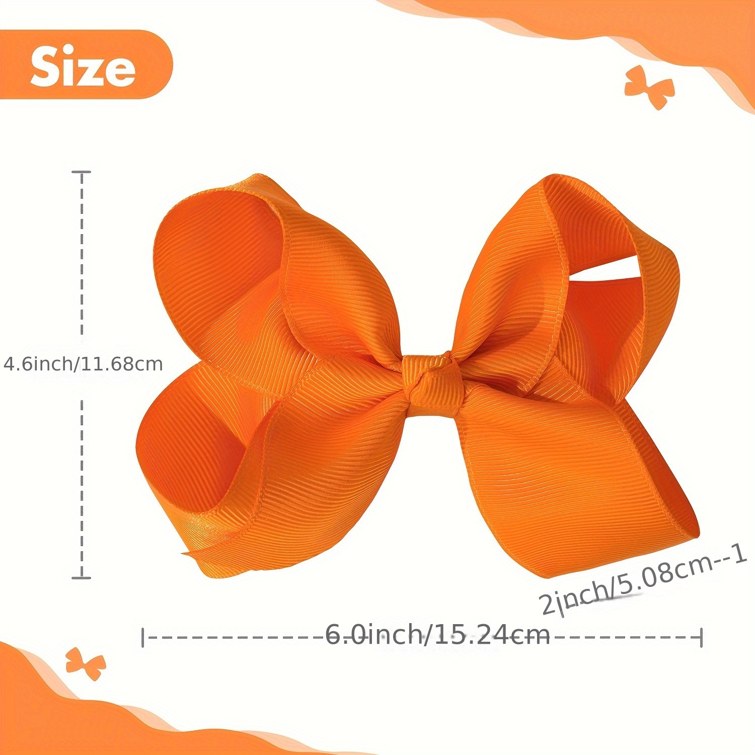 12pcs 6 Inch Girl Hair Bows Boutique Hair Clip Girls 'Cross-border