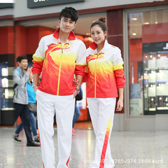 代表チームスポーツウェアスーツ男性と女性の春と秋の武道国家服女性アスリートジャケット襟賞制服韓国スタイルカジュアル