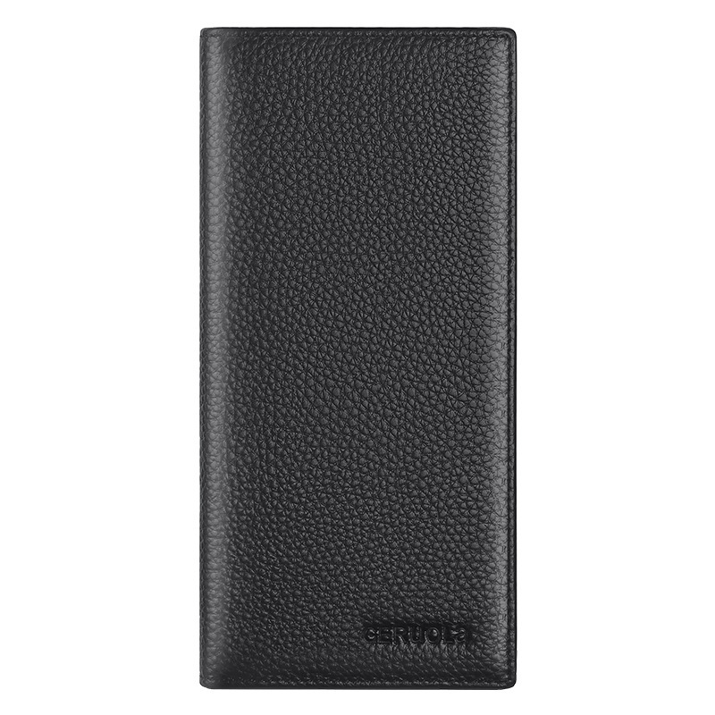 Venta directa de fábrica billetera para hombre primera capa de piel de vaca billetera larga bolsa de regalo billetera de cuero de negocios tarjetero