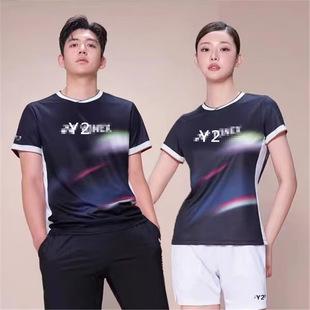New Korean style badminton clothes top men's and women's racing clothes quick-drying short-sleeved children's student sportswear 22079