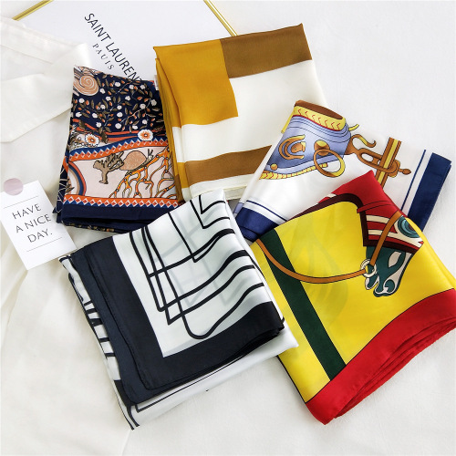 70 small square scarf, long silk scarf for women, spring, autumn and summer neck gaiter, neck thin scarf, gauze scarf with suit shirt