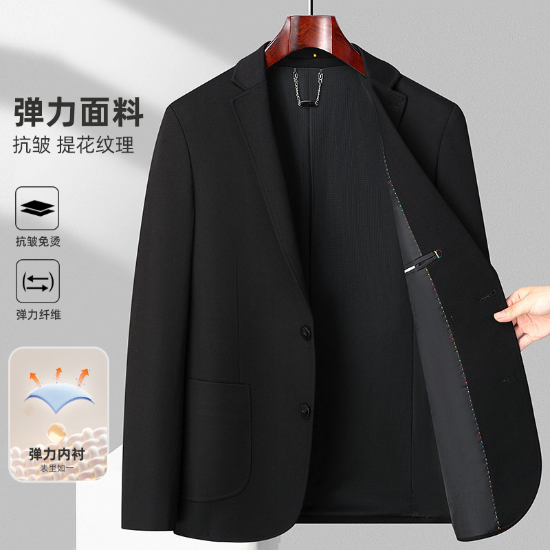 Casual suit men's 2023 autumn and winter New knitted solid color trend small suit slim single western coat spot wholesale