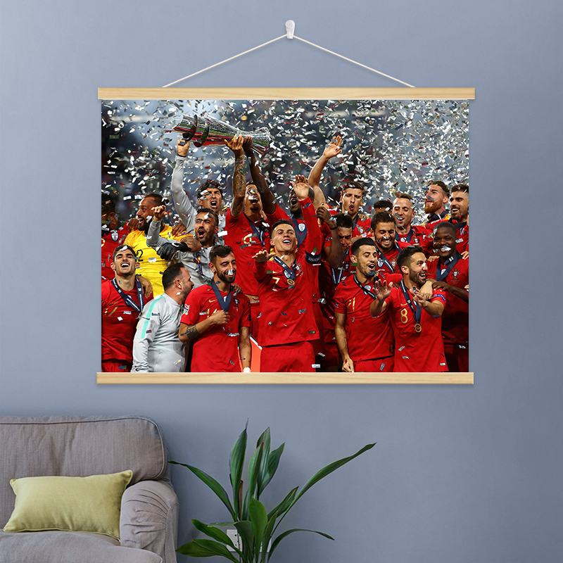 Copa del Mundo de Ronaldo Carteles de pared Decorativa Pintura Temática de Fútbol Estrellas Roll Colgar Pintura Dormitorio Habitación Mayorista