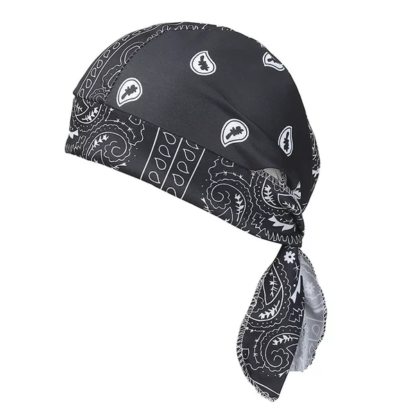 Cross-border new European and American elastic cloth amoeba pirate hat riding sports cashew cap men's and women's headscarf hat