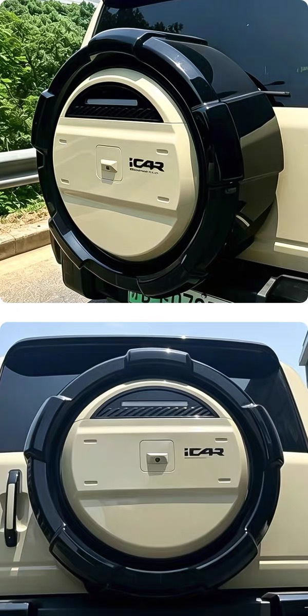 Specialized spare tire cover for Chery ICAR V27, functional model, non-destructive installation, scratch-resistant, wear-resistant, rainproof, sunproof, modification accessory