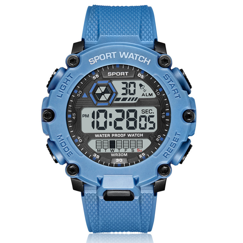 Comercio exterior estilo caliente reloj electrónico al por mayor multifuncional al aire libre hombres y mujeres estudiantes deportes moda corriendo reloj