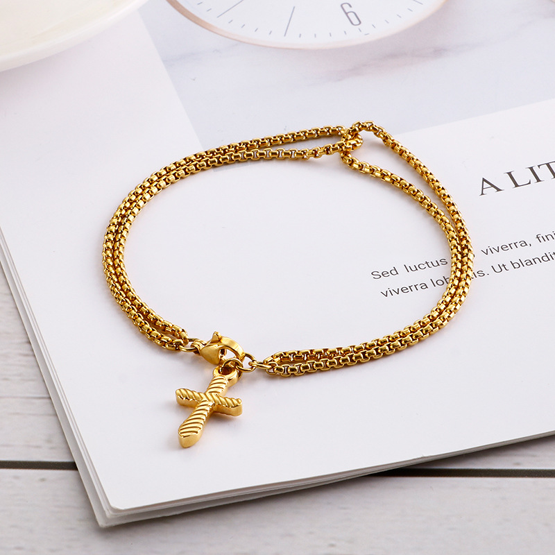Heart Shape, Butterfly Pattern Fashion Heart Shape Butterfly Titanium Steel Plating Bracelets