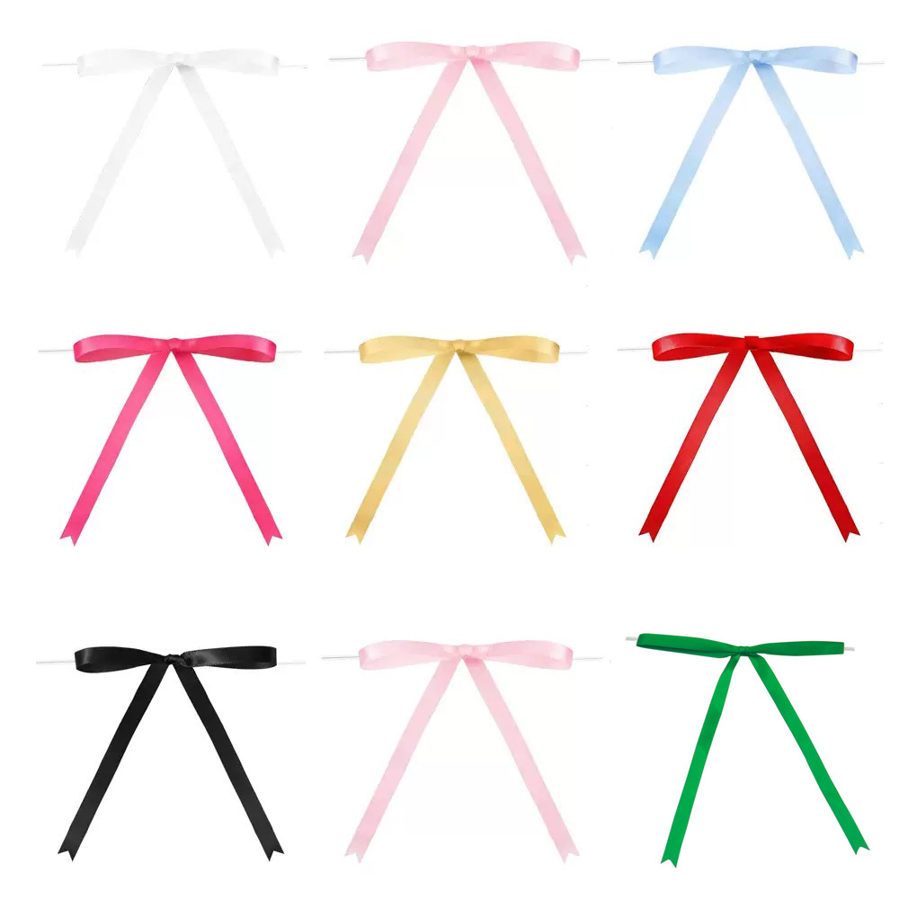 Spot al por mayor de 1CM cola larga nudo en forma de T nudo nudo nudo nudo de atar pastel complemento postre horneado decoración serpentina fiesta