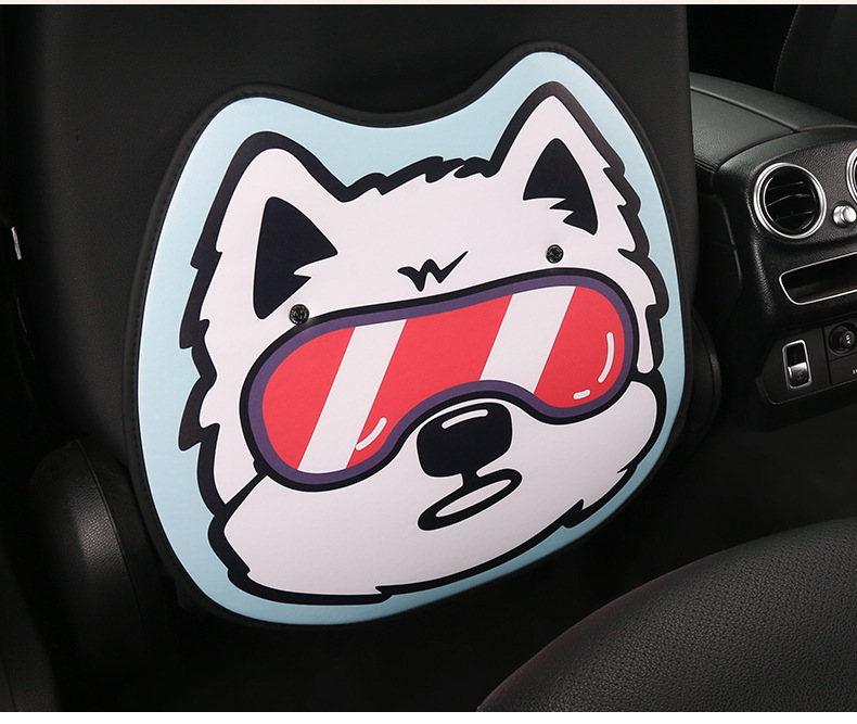Puppy Lady Cute Cartoon Car Seat Back Anti-Kick Pad Car Seat Back Anti-Fouling Pad Rear Anti-Kick Pad