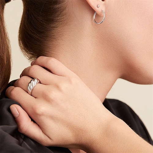 emanco cross-border stainless steel ring European and American gold-plated couple index finger ring niche high-end ring jewelry wholesale