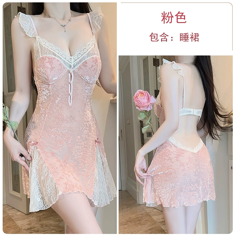 Пижама Velvet sexy, накладки для груди, комплект, плюс размер, стиль легкой роскоши, без спинки