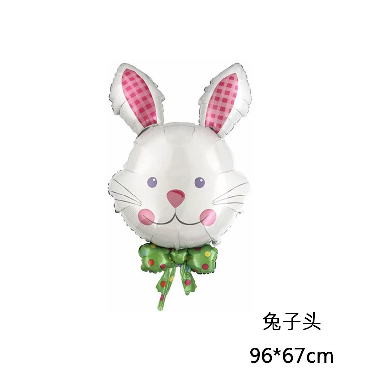 Украшение для пасхальной вечеринки: надпись Happy Easter, курица, яйцо, кролик, баннер, алюминиевая фольга для шаров