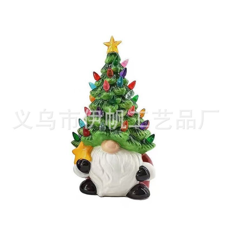アマゾンクロスボーダー樹脂クリスマスツリーデスクトップクリスマスツリーライトイルミネーションサンタクロースクリスマスツリー装飾品|undefined