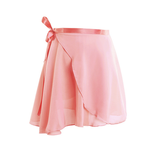 A one-piece adult dance practice skirt with lace-up body ballet dance dress, half-length chiffon skirt with ties