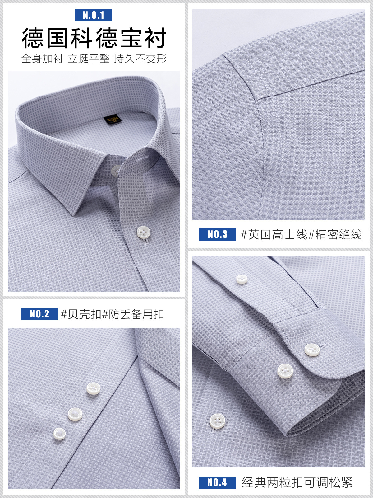 DP prêt-à-porter, sin planchar, camisa ligera de lujo para hombre, manga larga, casual de negocios, gris oscuro, camisa de seda de morera, manga corta