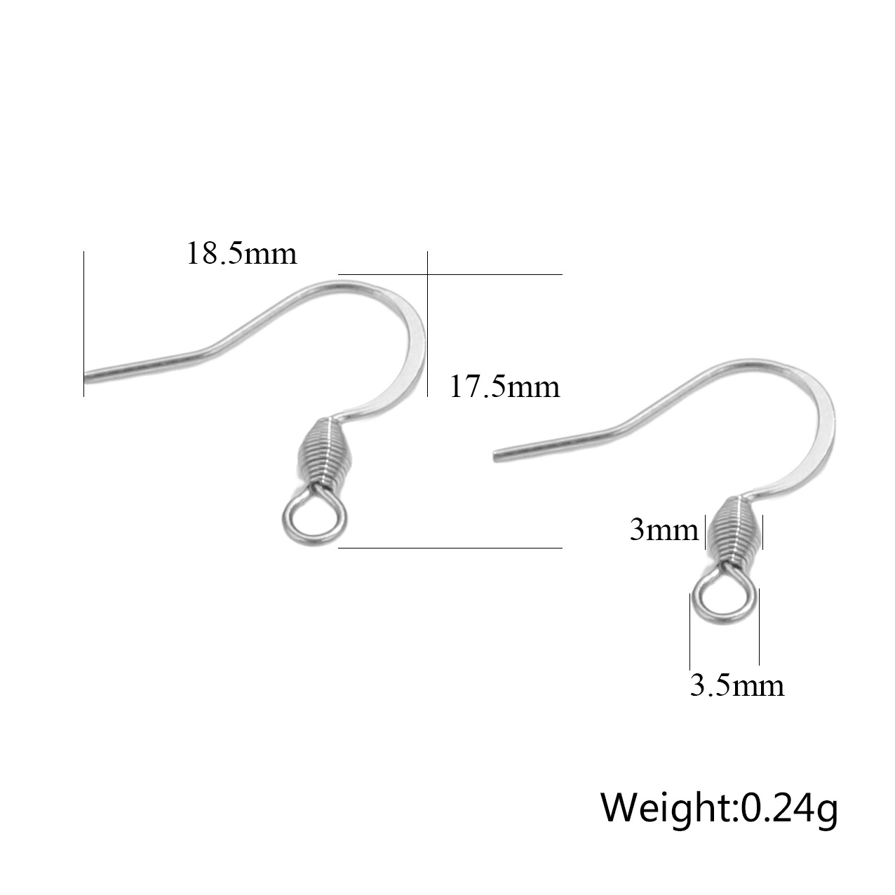 Gancho de oreja de tornillo aplanado - Acero