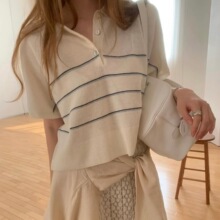 ������º���chic�ļ��¿�polo�����ƶ��䱡����֯������ŮװŮװ