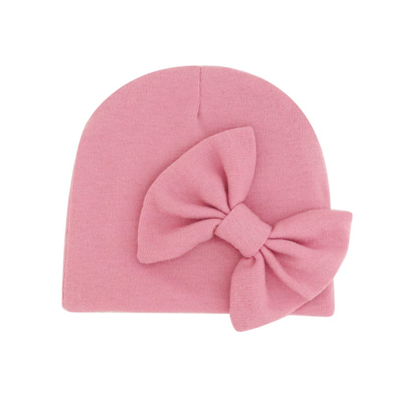 Amazon Внешняя торговля детская фетальная шапка Детская шапка-бант для новорожденных двухслойная осенне-зимняя теплая шапка