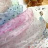 Polka dot European yarn water gauze fabric small fresh color European roots gauze digital printed children's clothing hair jewelry