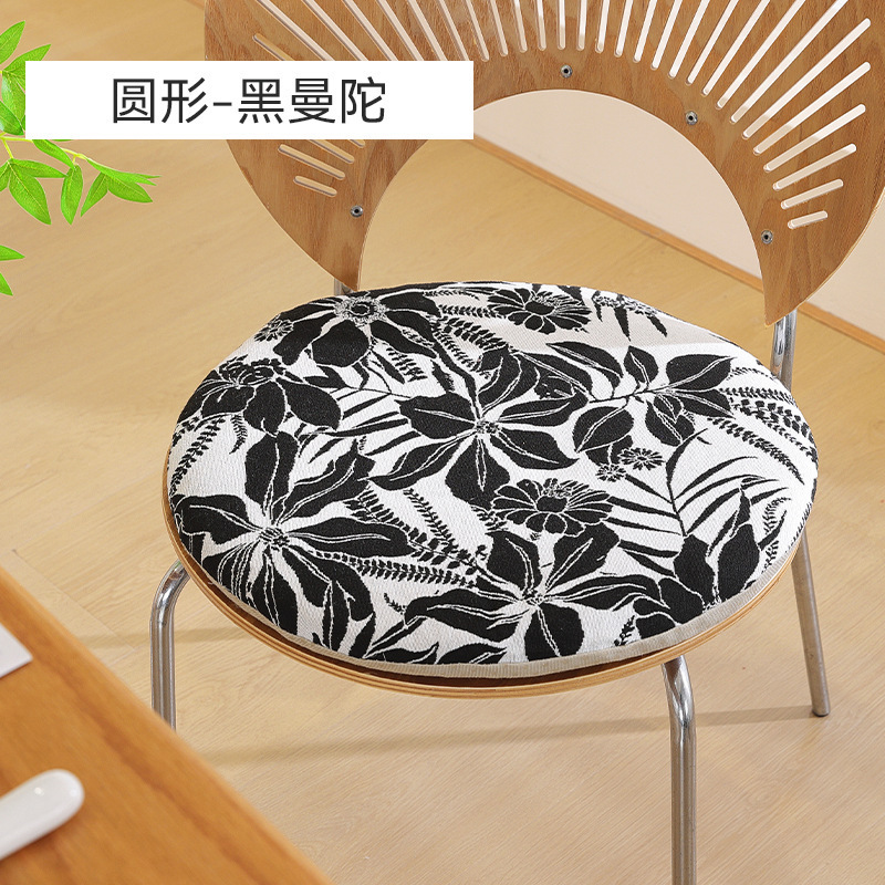 圆形提花防滑坐垫办公室久坐椅子椅垫家用装饰屁垫四季通用椅子垫|undefined