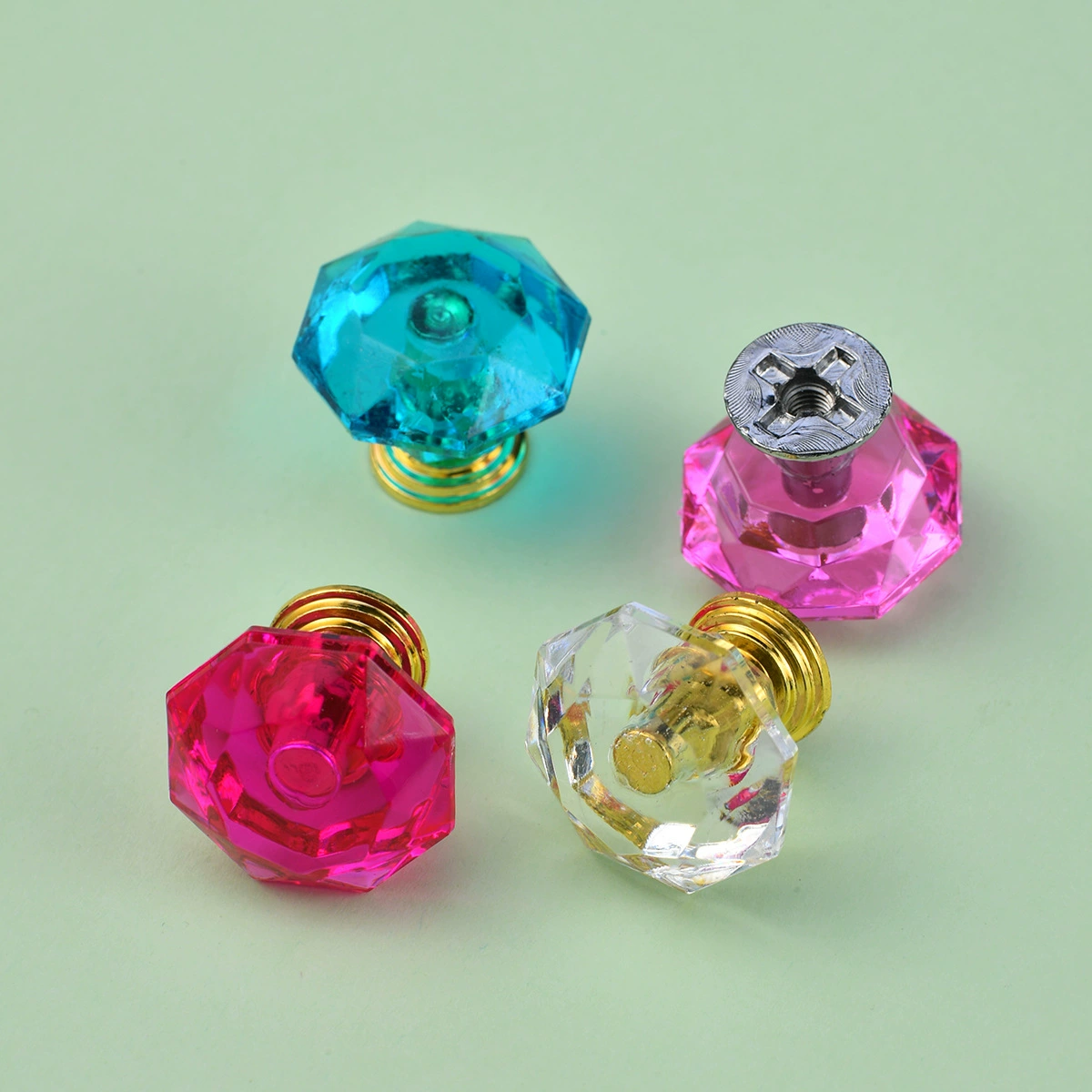 Кристаллическая цветная выдвижная мозаика Diamond Diamond Шкафчик Линейка Ручка Ручная пластиковая рукоятка