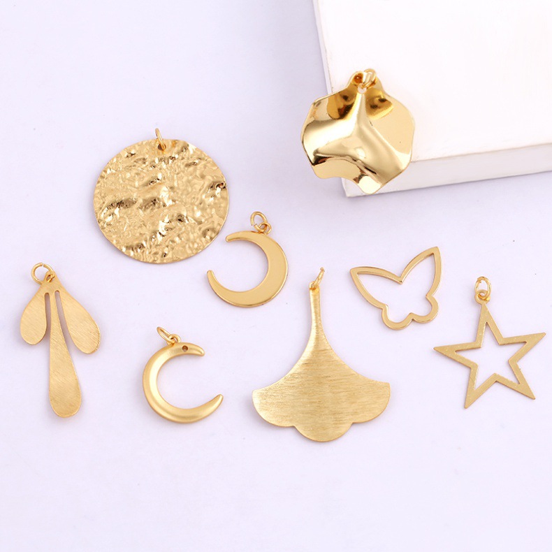 Zircon Inlay Material DIY Jewelry Accessories Classification 1 Piece Copper Zircon Angel Angel Wings Moon Pendant DIY Jewelry Accessories