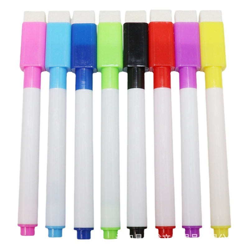 Manufacturer Wholesale Whiteboard Pens Erasable Children's Painting Graffiti Plastic Magnetic Brushed Colorful Water-Based Markers