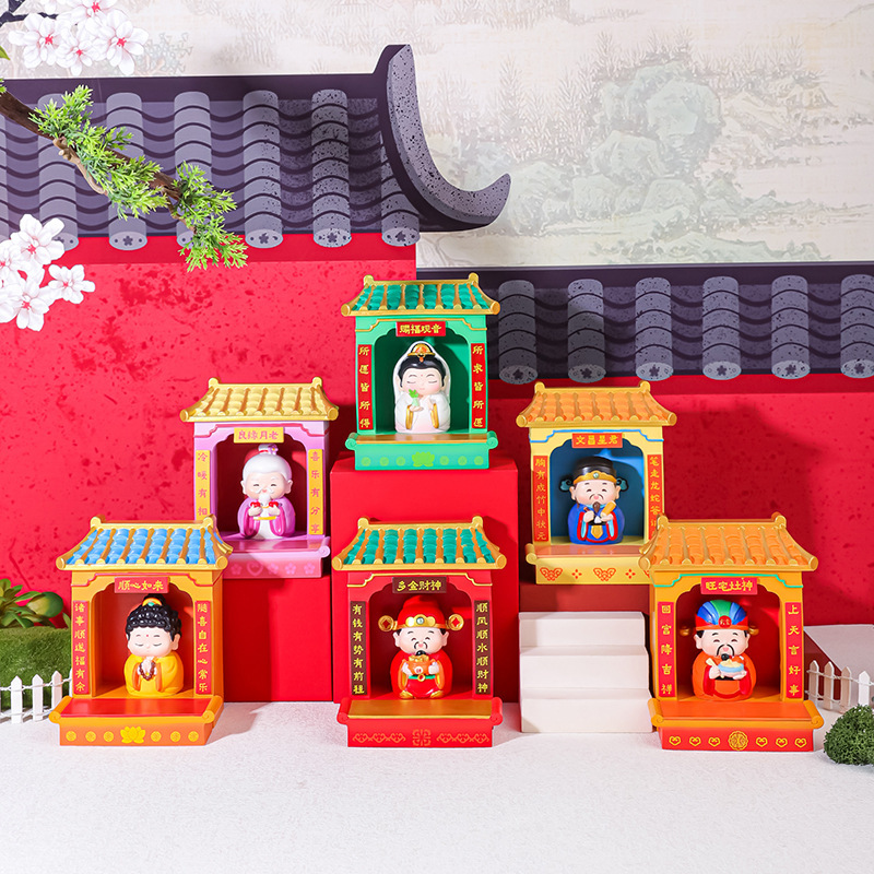 Fuxian Home Altar Workstation Worshiping the God of Wealth Altar Incense Table Home Office Desktop Decoration Guanyin Buddha