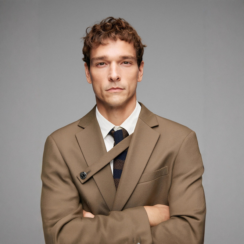 【Mall Clearance Special Price】Casual Suit High-End Woolen Men's Jacket Loose Business Retro Blazer