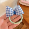 2698 blue plaid bow