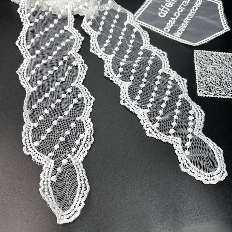 电脑刺绣网纱蕾丝条码透气夏款绣花白色小香风日韩收腰装饰腰带