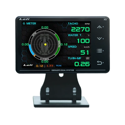 LUFI XS Üçüncü Nəsil Avtomobil Çoxfunksiyalı LCD OBD2 Turbin Sürət Ölçən