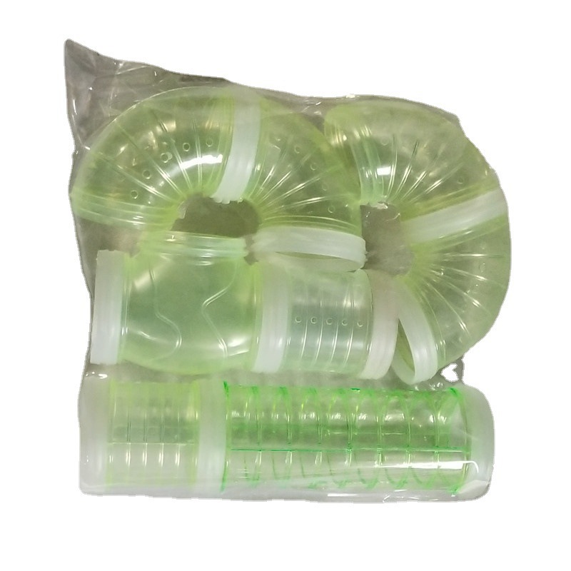 Boer hamster tubo conjunto de oso de alambre de oro DIY baño exterior túnel laberinto juguetes de mascotas