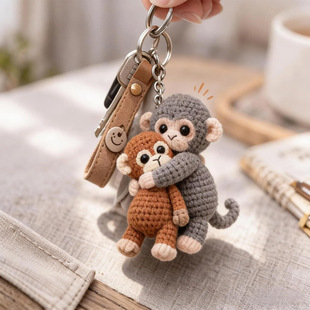���R�d�¿� Crochet Punch Monkey Keychain �hᘾ����ĺ�耳׿�