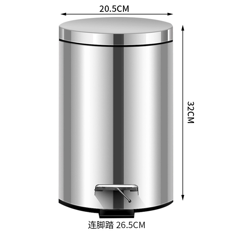 La basura del hogar de acero inoxidable puede al por mayor pedal cocina basura puede sala de baño pedal de basura con tapa