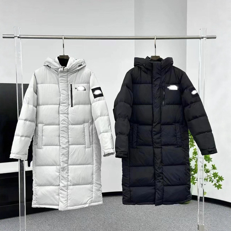 Cross-Border North Face Men's and Women's Clothing, Couple's Mid-Length Over-The-Knee Hooded down Jacket, Warm Coat, White Duck Down, High Quality Cross-Border North Face Men's and Women's Clothing, Couple's Mid-Length Over-The-Knee Hooded down Jacket, Warm Coat, White Duck Down, High Quality