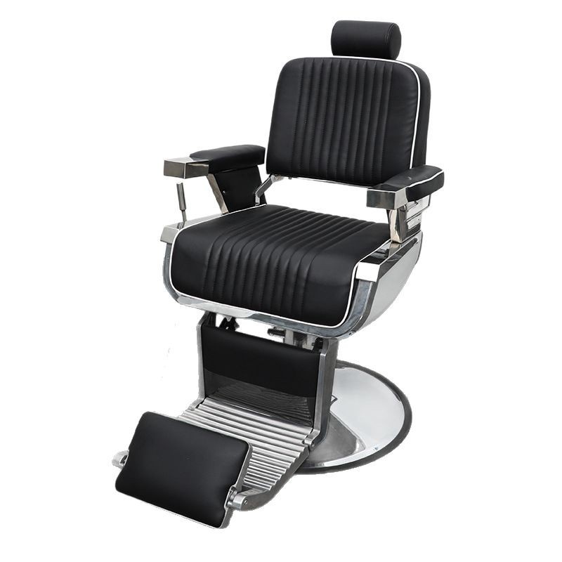 Sillón de barbero vintage para cortes de pelo, sillón de salón reclinable, sillón de barbero para hombres, sillón giratorio. image 6