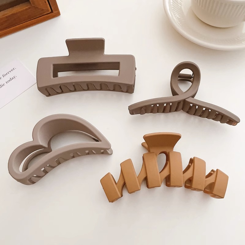 Horquilla de acrílico de las mujeres cuchara trasera updo clip de pelo grande celebridad de Internet elegante tiburón clip tocado simple horquilla