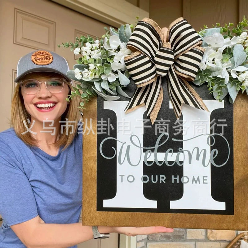 Cross-border New Products 26 English Letters Personalized Front Door Decorative Door Listing Props Wooden Crafts Pendant