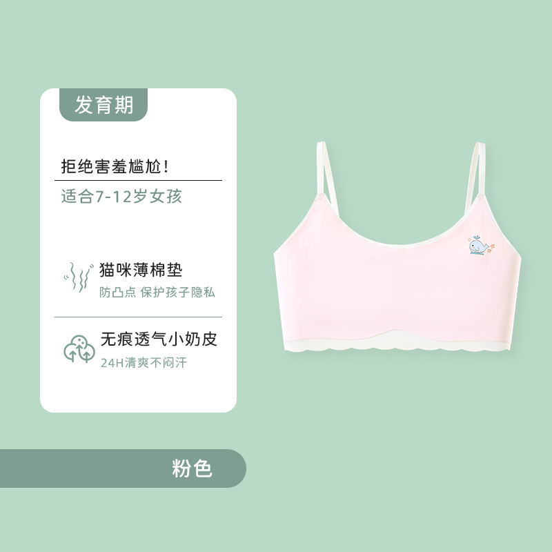 Mayorista y agencia de nuevos chalecos de niñas ropa interior estudiantes anti-protuberancia una etapa de desarrollo de pecho sujetador de niñas