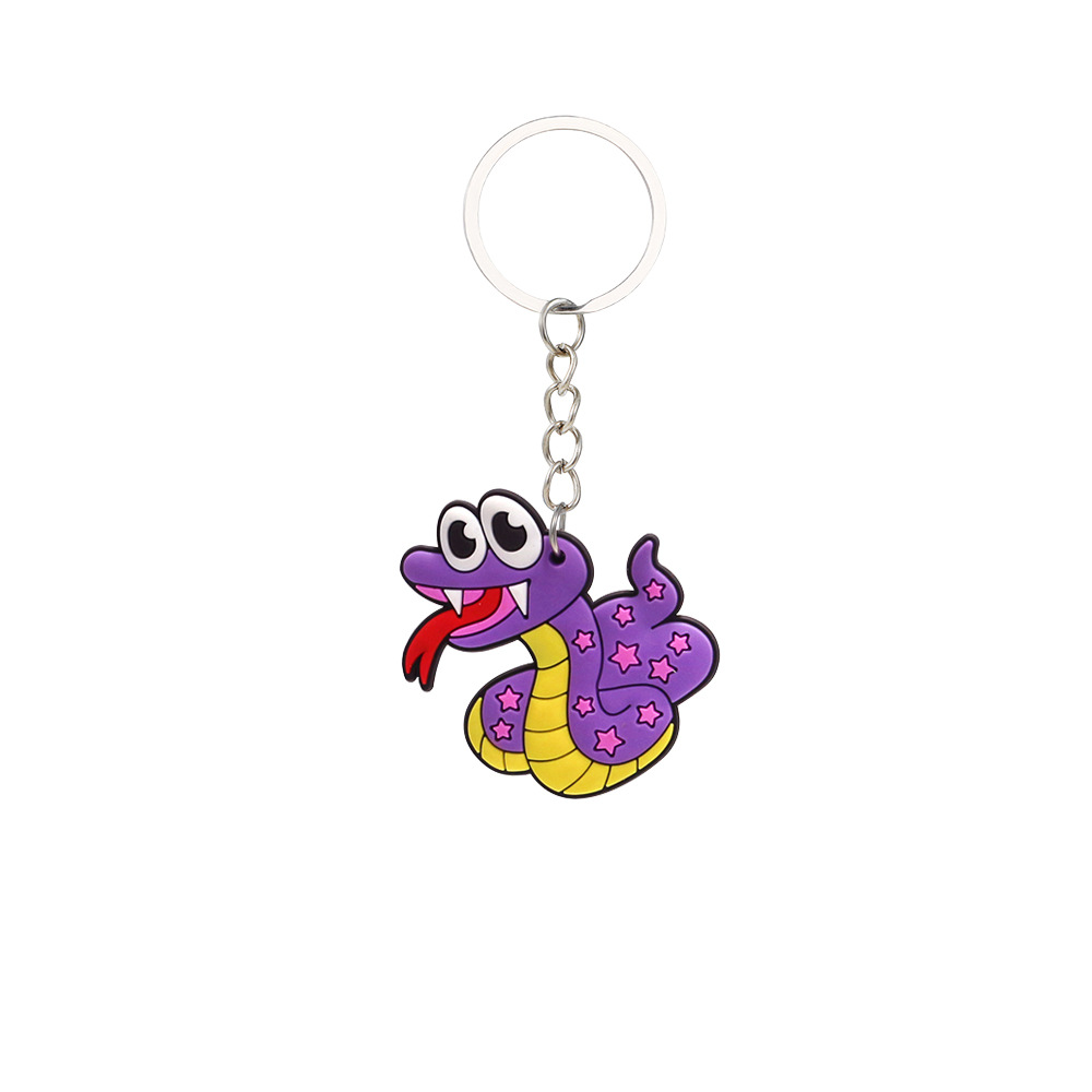 Cute Snake PVC Material Unisex Bag Pendant Keychain display picture 5