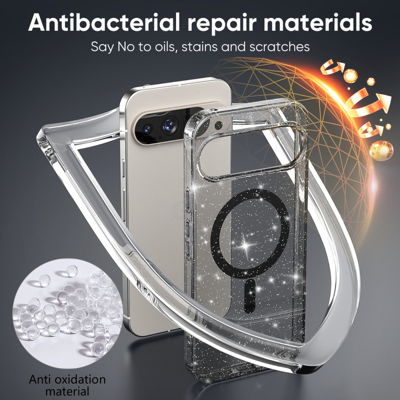 New Model Suitable for Google Mobile Phone Case Pixel10 Pro Transparent Case Google 9Proxl Glitter Protective Cover 9A